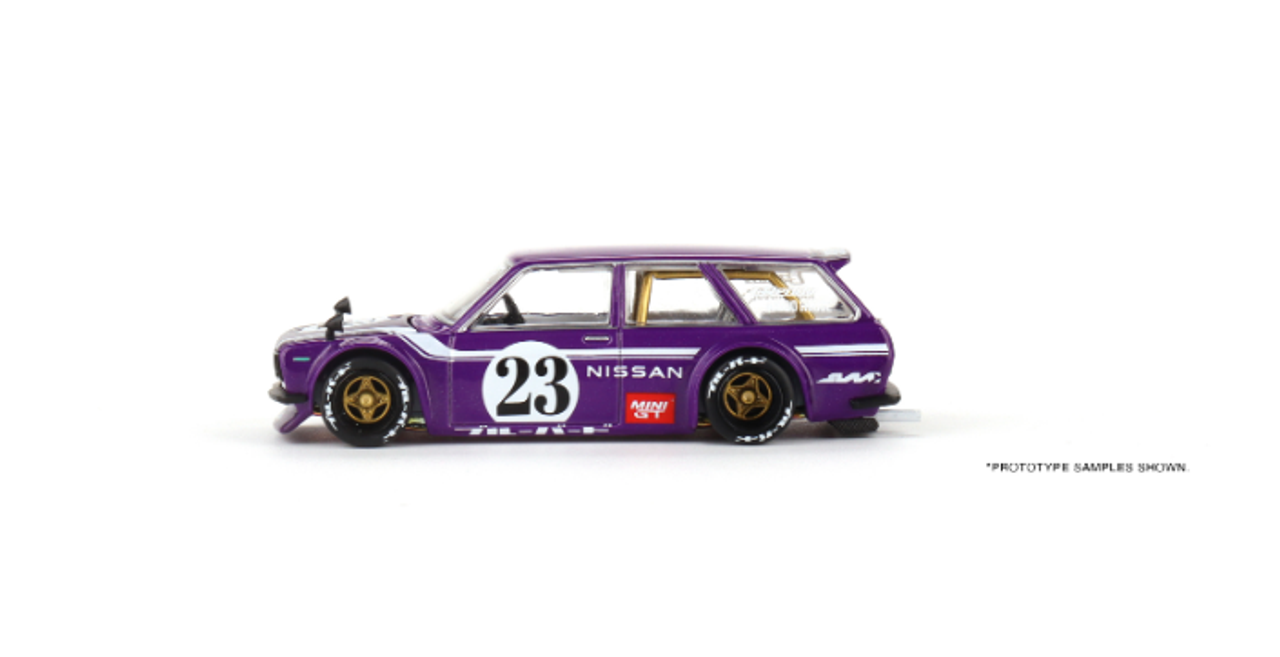 Datsun KAIDO 510 Wagon Carbon Fiber V1 Purple Kaido House 1/64 Diecast  Model Car True Scale Miniatures KHMG062