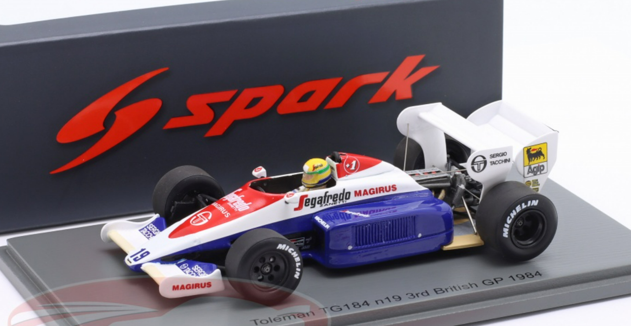 流通品Spark model 1&frasl;43 Toleman TG184 No.19 3rd Portugal GP 1984