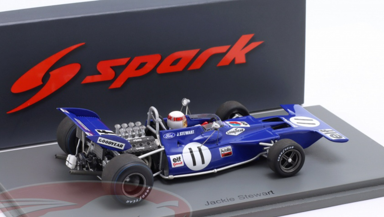 1/43 Spark 1971 Formula 1 Jackie Stewart Tyrrell 003 #11 Winner Monaco GP Car Model