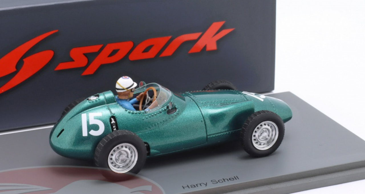 1/43 Spark 1958 Formula 1 Harry Schell BRM P25 #15 2nd Dutch GP Car Model