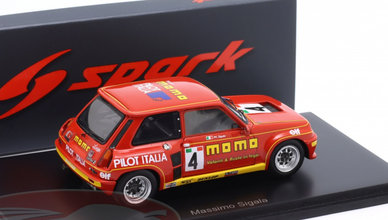 1/43 Spark 1984 Renault 5 Turbo #4 R5 Turbo Europa Cup Massimo Sigala Car Model