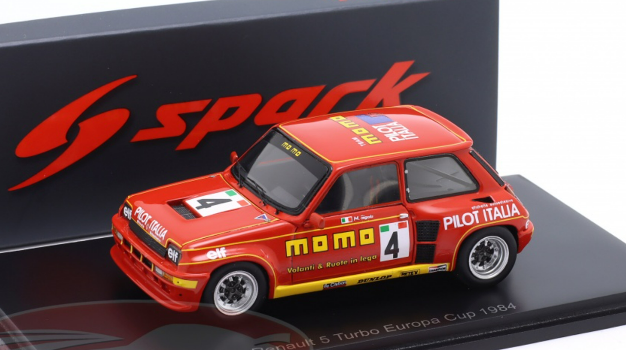 1/43 Spark 1984 Renault 5 Turbo #4 R5 Turbo Europa Cup Massimo Sigala Car Model