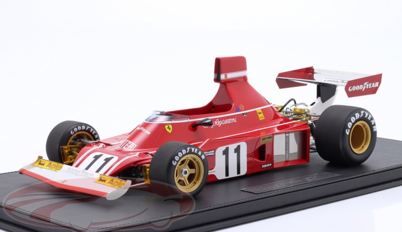 1/12 GP Replicas 1974 Formula 1 Clay Regazzoni Ferrari 312B3 #11 Winner German GP Car Model