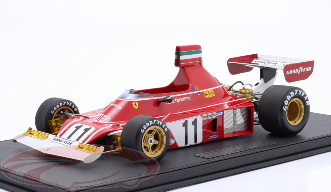 1/12 GP Replicas 1975 Formula 1 Clay Regazzoni Ferrari 312B3 #11 4th Brazilian GP Car Model