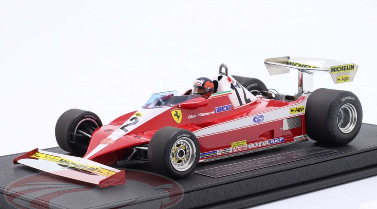 1/18 GP Replicas 1978 Formula 1 Gilles Villeneuve Ferrari 312T3 #12 Winner Canadian GP Car Model