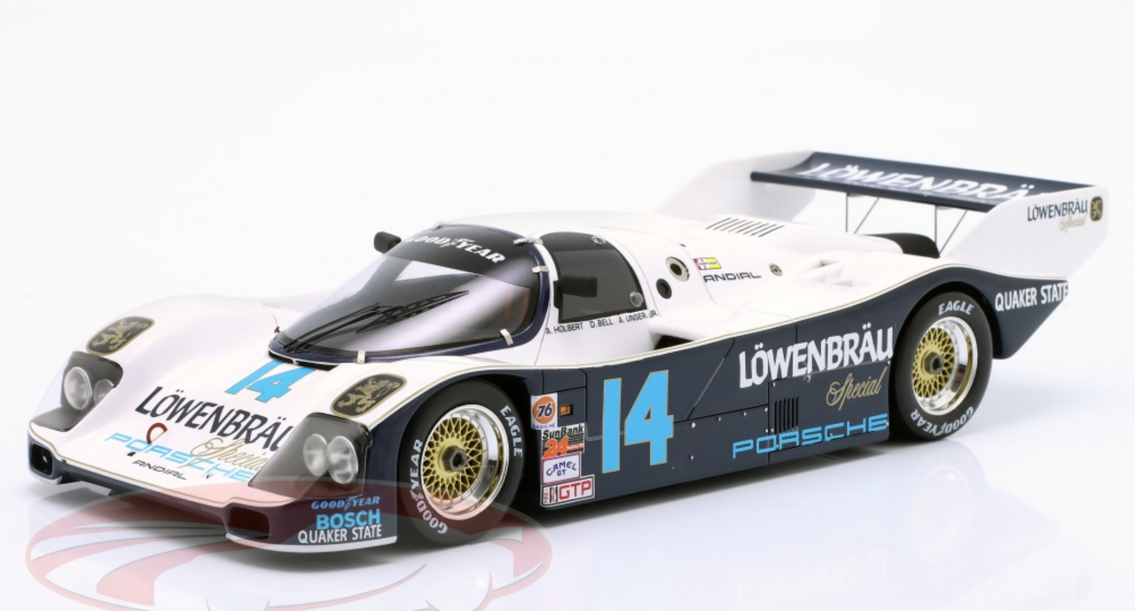 1/18 Spark 1986 Porsche 962 #14 Winner 24h Daytona Holbert Racing Al Holbert, Derek Bell, Al Unser jr. Car Model