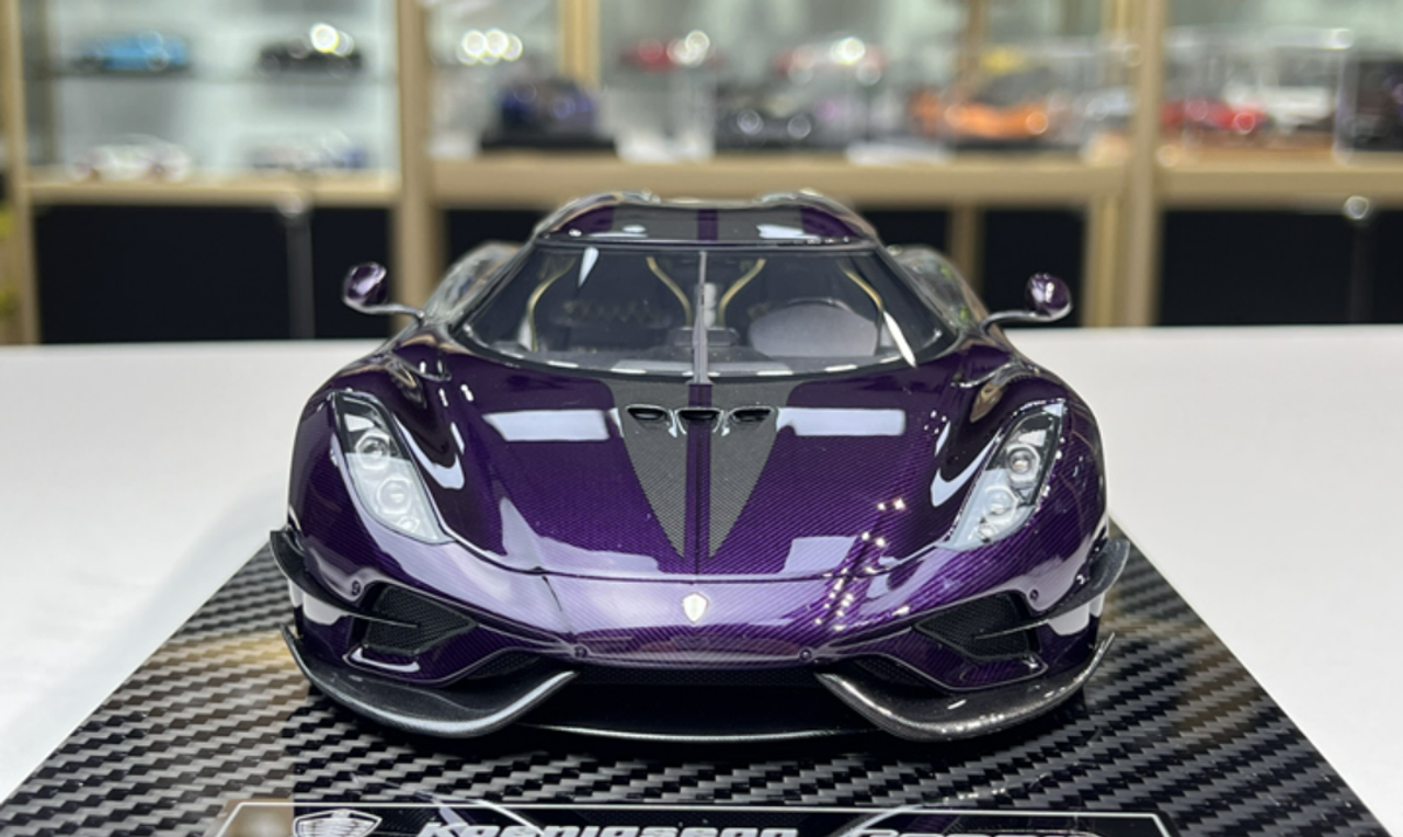 1/18 Frontiart Koenigsegg Regera (Carbon Purple) Resin Car Model Limited 399 Pieces