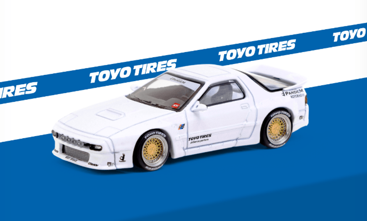 1/64 Tarmac Works Pandem Mazda RX-7 FC3S White