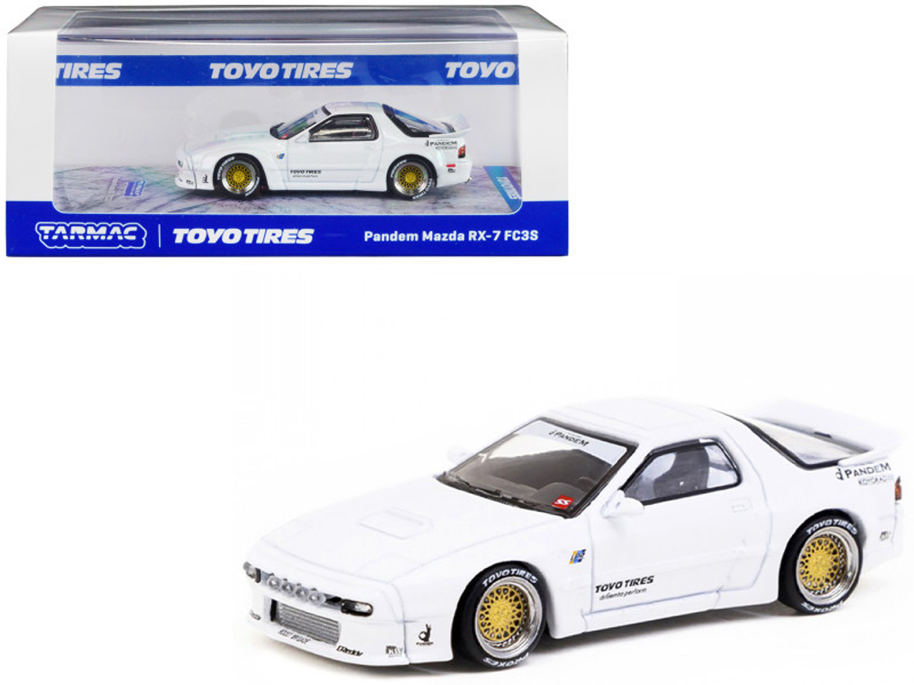 1/64 Tarmac Works Pandem Mazda RX-7 FC3S White