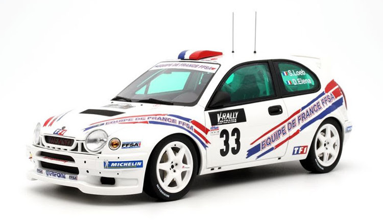 1/18 OTTO 2000 Toyota Corolla WRC Tour De Corse (White) Resin Car