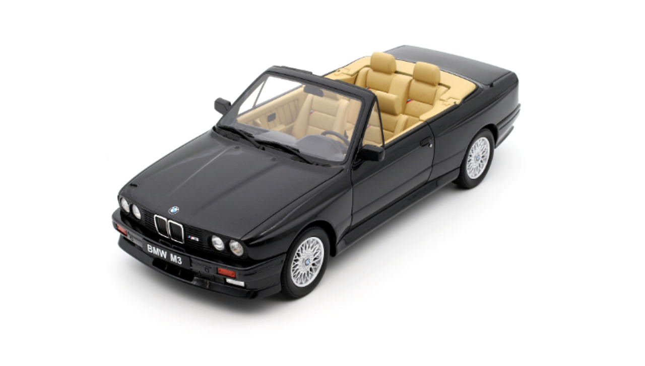 1/18 OTTO 1989 BMW E30 M3 Convertible (Black) Resin Car Model