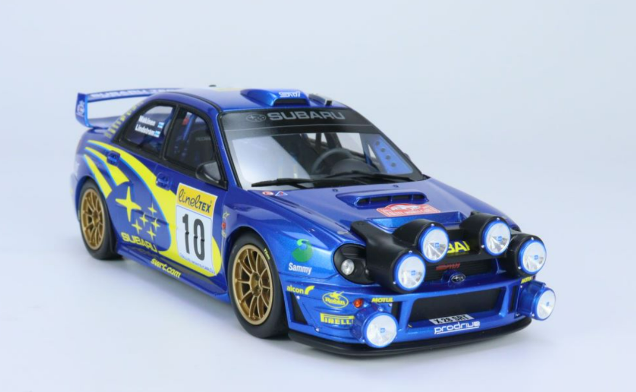 1/18 OTTO 2002 Subaru Impreza WRC (Blue) Rallye Monte Carlo Resin Car Model  - LIVECARMODEL.com