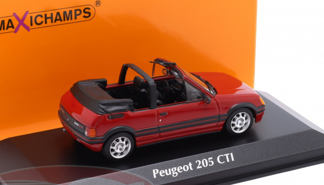 1/43 Minichamps 1990 Peugeot 205 CTI Convertible (Red) Car Model