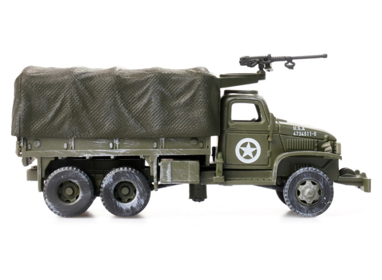 GMC CCKW 353 Truck With Mounted Gun Olive Drab "4734511-S" US Army World War II 1/72 Diecast Model by Legion