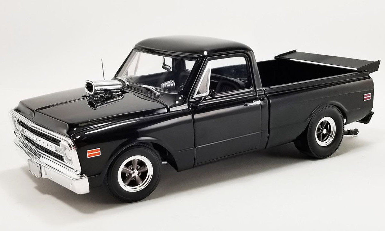 1/18 ACME 1970 Chevrolet C-10 Night Train Drag Outlaws (Black) Diecast Car Model