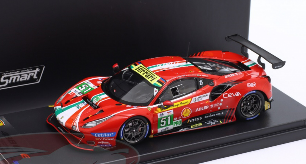 1/43 LookSmart 2022 Ferrari 488 GTE Evo #51 2nd LMGTE Pro 24h LeMans AF Corse Alessandro Pier Guidi, James Calado, Daniel Serra Car Model