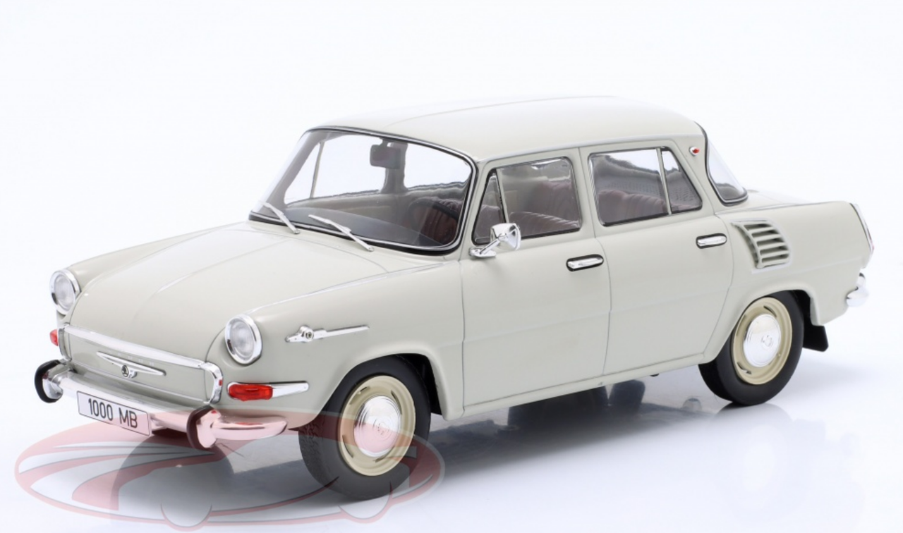 1/18 Modelcar Group 1964 Skoda 1000 MB (Light Grey) Diecast Car Model