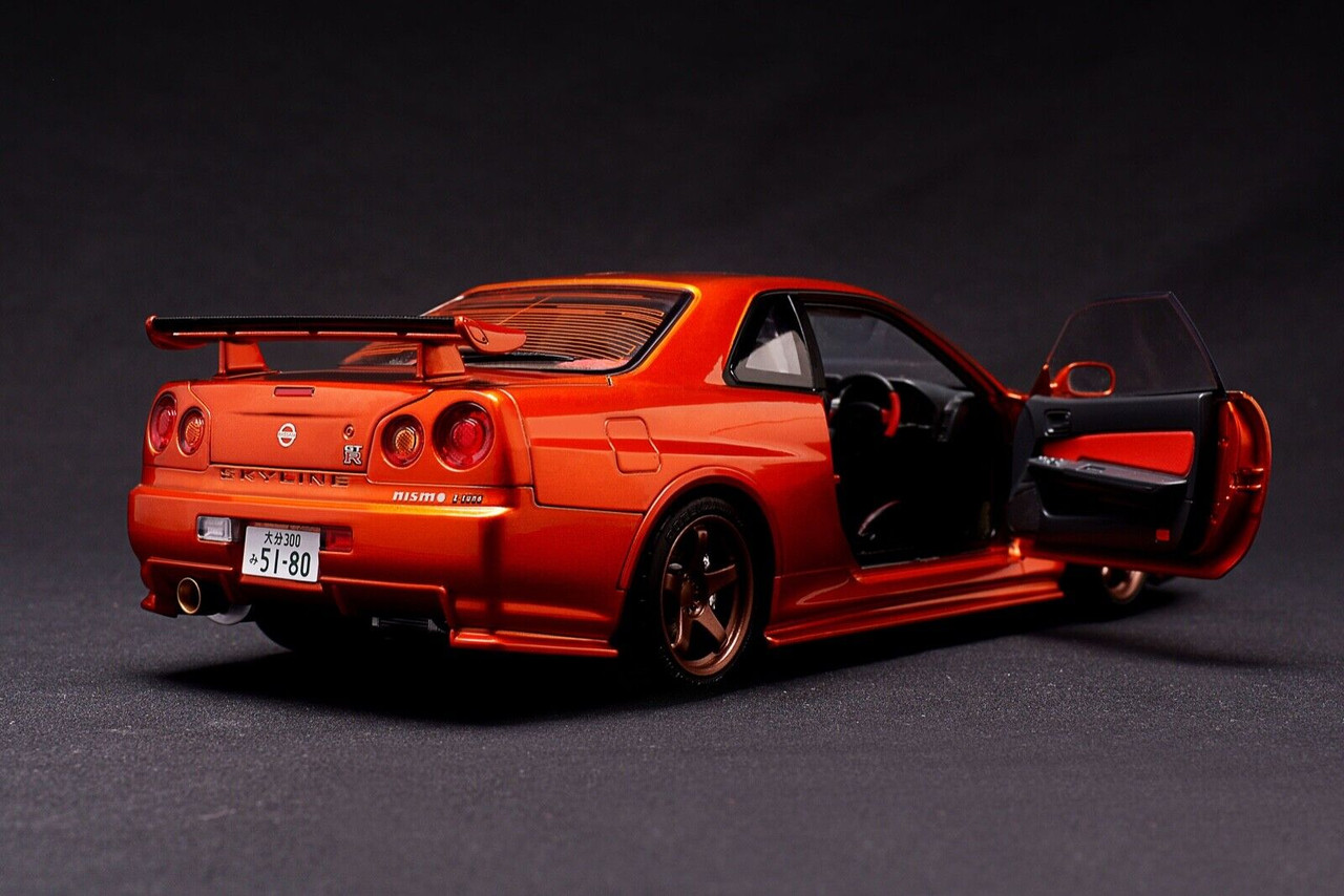 1/18 Motorhelix Nissan Skyline GT-R GTR (R34) Z-Tune (Orange) Diecast Car  Model Limited 599 Pieces