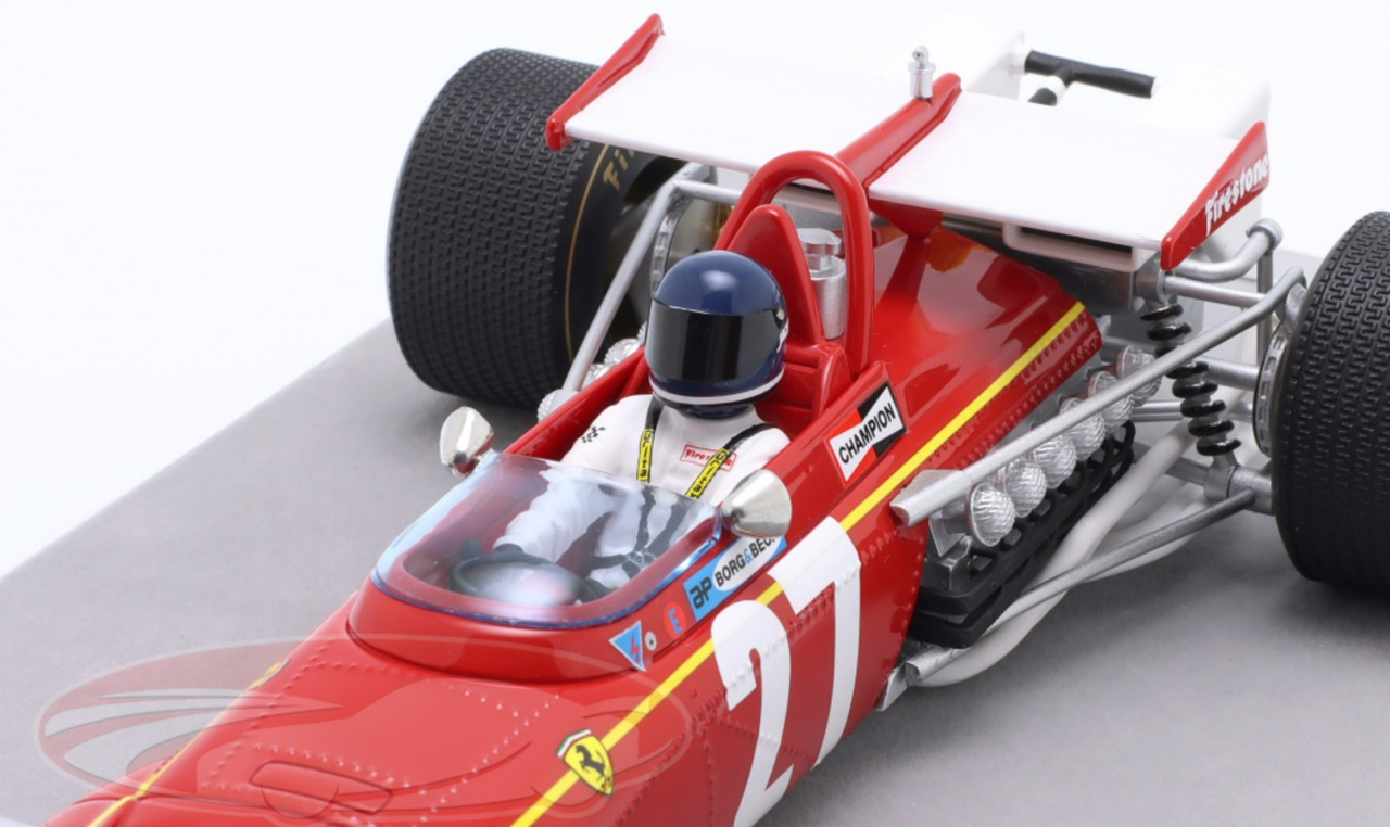 1/18 Tecnomodel 1970 Formula 1 Jacky Ickx Ferrari 312B #27 Belgium GP Car Model