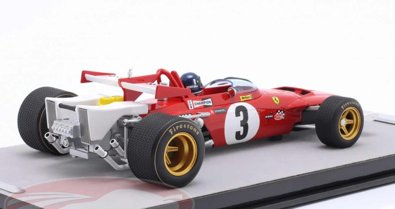1/18 Tecnomodel 1970 Formula 1 Jacky Ickx Ferrari 312B #3 winner Mexico GP Car Model