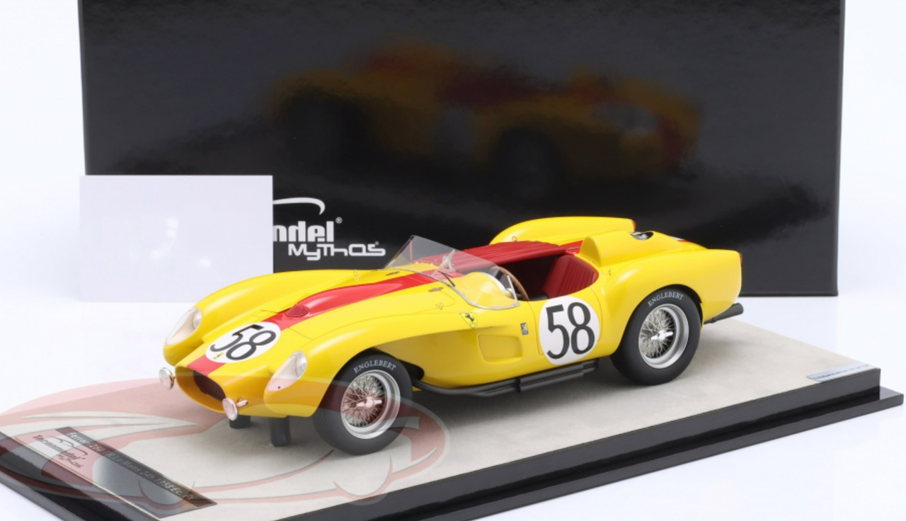 1/18 Tecnomodel 1958 Ferrari 250 TR #58 24h LeMans Ecurie Francorchamps Lucien Bianchi, Willy Mairesse Resin Car Model