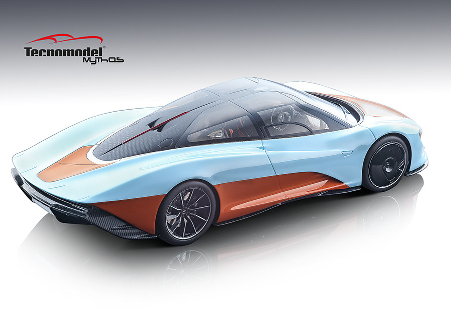 1/43 Tecnomodel 2020 Mclaren Speedtail (Light Blue & Orange) Resin