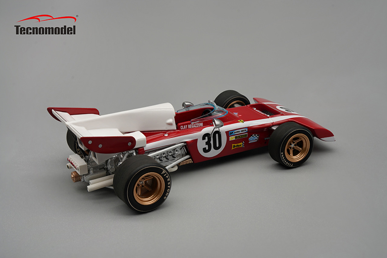 1/43 Tecnomodel 1972 Formula 1 Ferrari 312 B2 Prova Belgium GP Clay Regazzoni Car Model