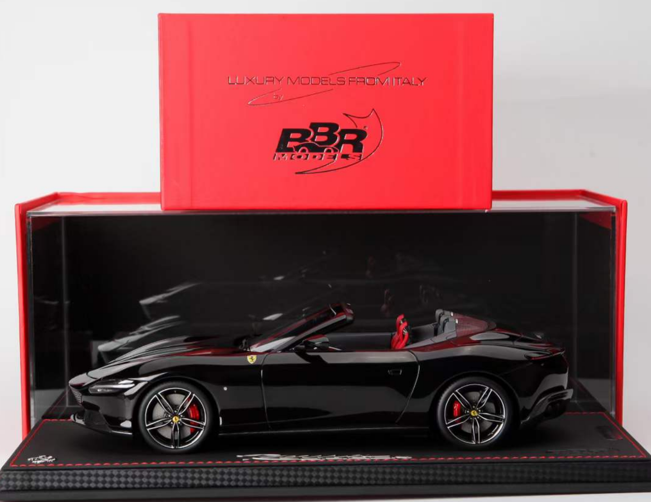 1/18 BBR Ferrari Roma Spider Open Roof (Thoroughbred Black) Resin Car Model Limited 40 Pieces