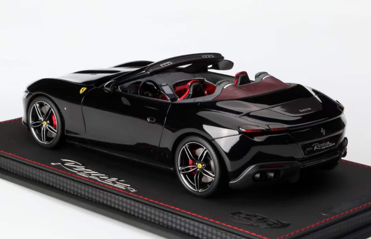 1/18 BBR Ferrari Roma Spider Open Roof (Thoroughbred Black) Resin Car Model Limited 40 Pieces