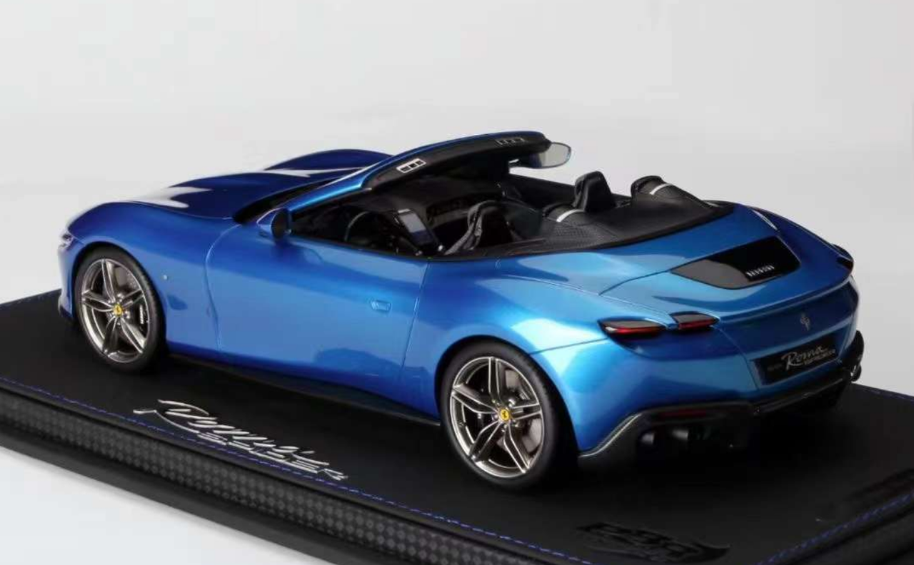 1/18 BBR Ferrari Roma Spider Open Roof (Blue Corsa) Resin Car Model Limited 36 Pieces