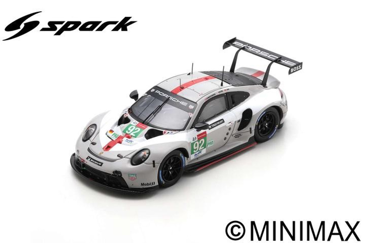 1/43 Spark 2021 Porsche 911 RSR-19 No.92 Porsche GT Team 3rd LMGTE Pro class 24H Le Mans K. Estre, M. Christensen, N. Jani Car Model