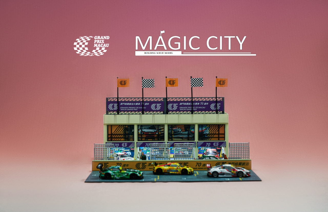 1/64 Magic City Grand Prix Macau Pit Stop (Figures & Cars NOT Included)