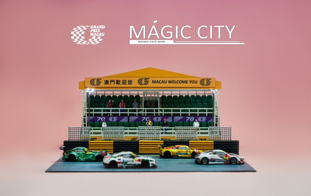 1/64 Magic City Grand Prix Macau Grandstands Diorama (Figures & Cars NOT Included)