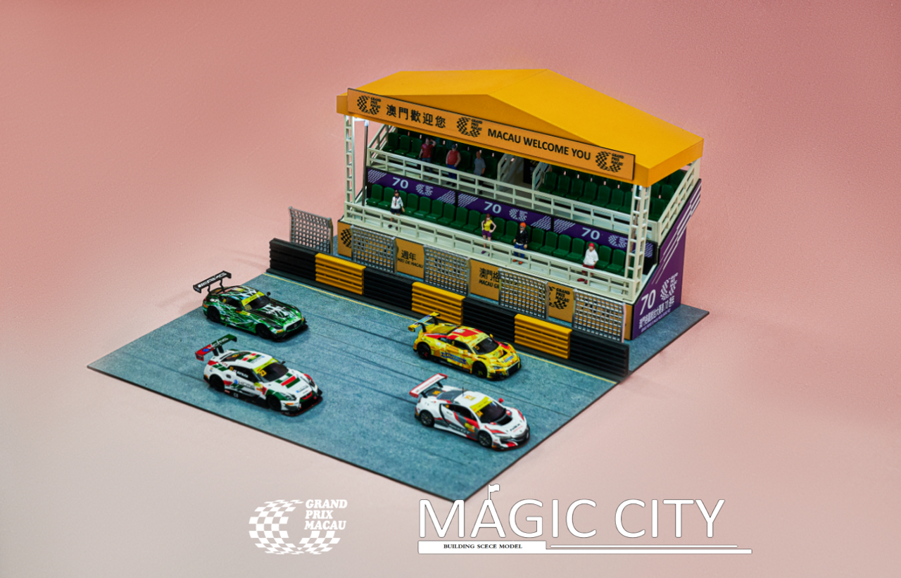 1/64 Magic City Grand Prix Macau Grandstands Diorama (Figures & Cars NOT Included)