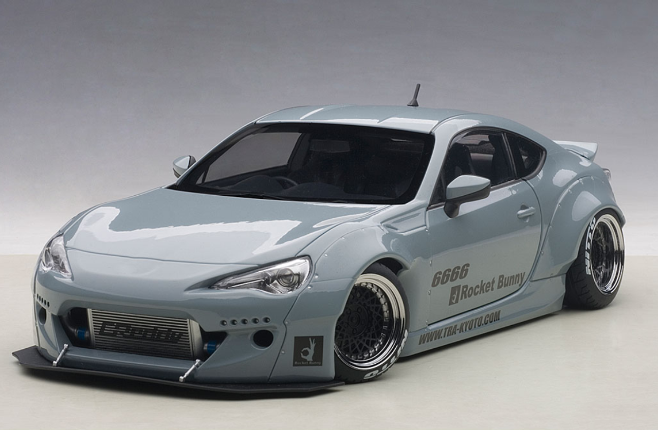 1/18 AUTOart Rocket Bunny Toyota 86 (Concrete Grey with Black Wheels) Car Model