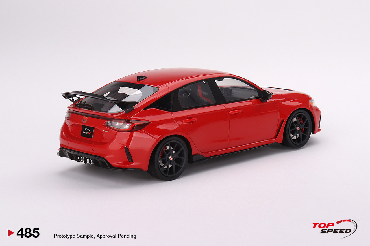 1/18 Top Speed 2023 Honda Civic Type R Rallye Red (LHD) Resin Car Model