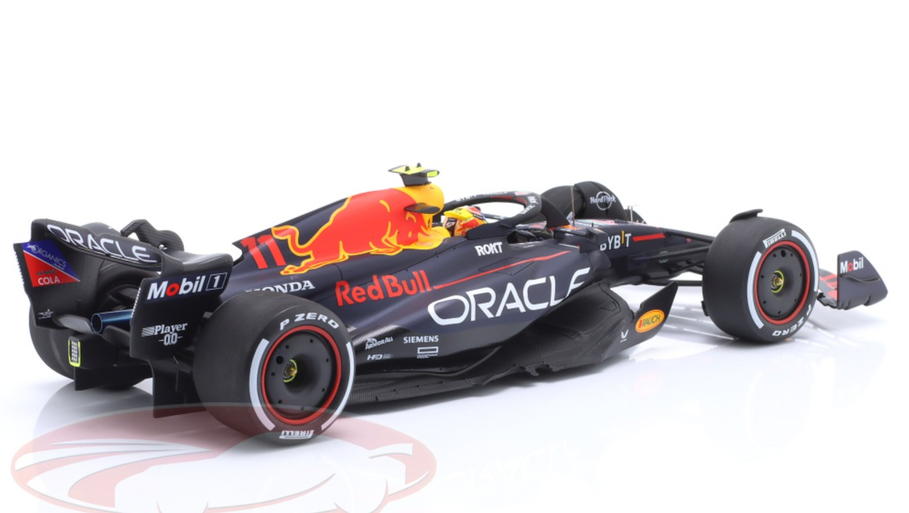 1/18 Spark 2023 Formula 1 Oracle Red Bull Racing RB19 No.11 Oracle Red Bull Racing Sergio Perez Winner Saudi Arabian GP Resin Car Model