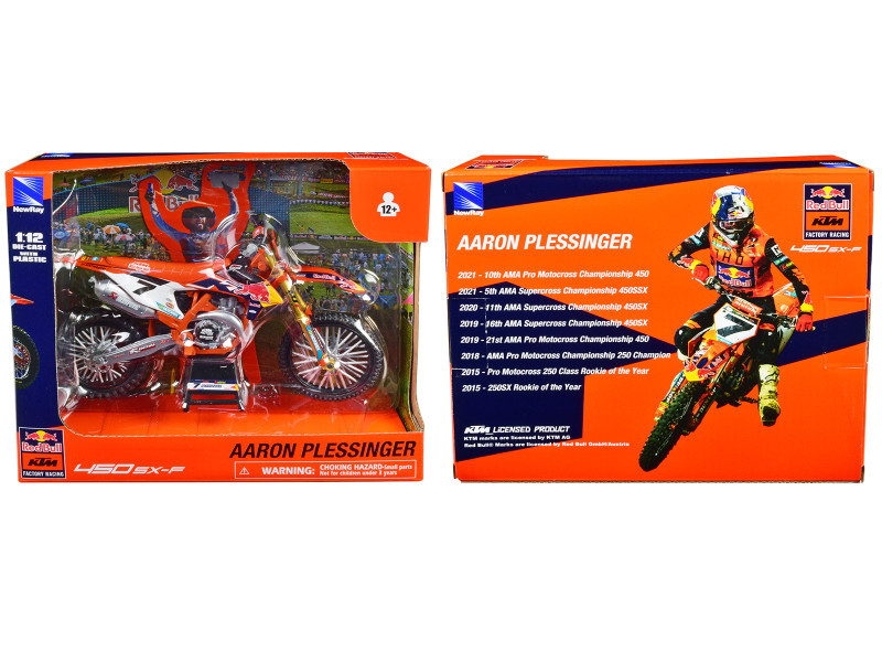 1/12 New Ray KTM 450 SX-F Red Bull KTM Factory Racing #7 Aaron