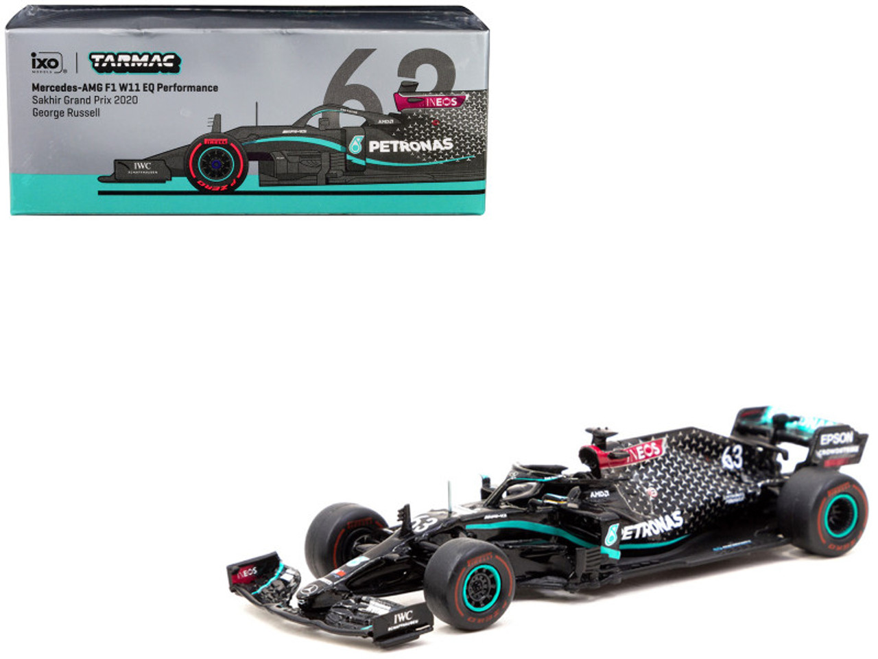 1/64 Tarmac Works Mercedes-AMG F1 W11 EQ Performance Sakhir Grand Prix 2020 George Russell 