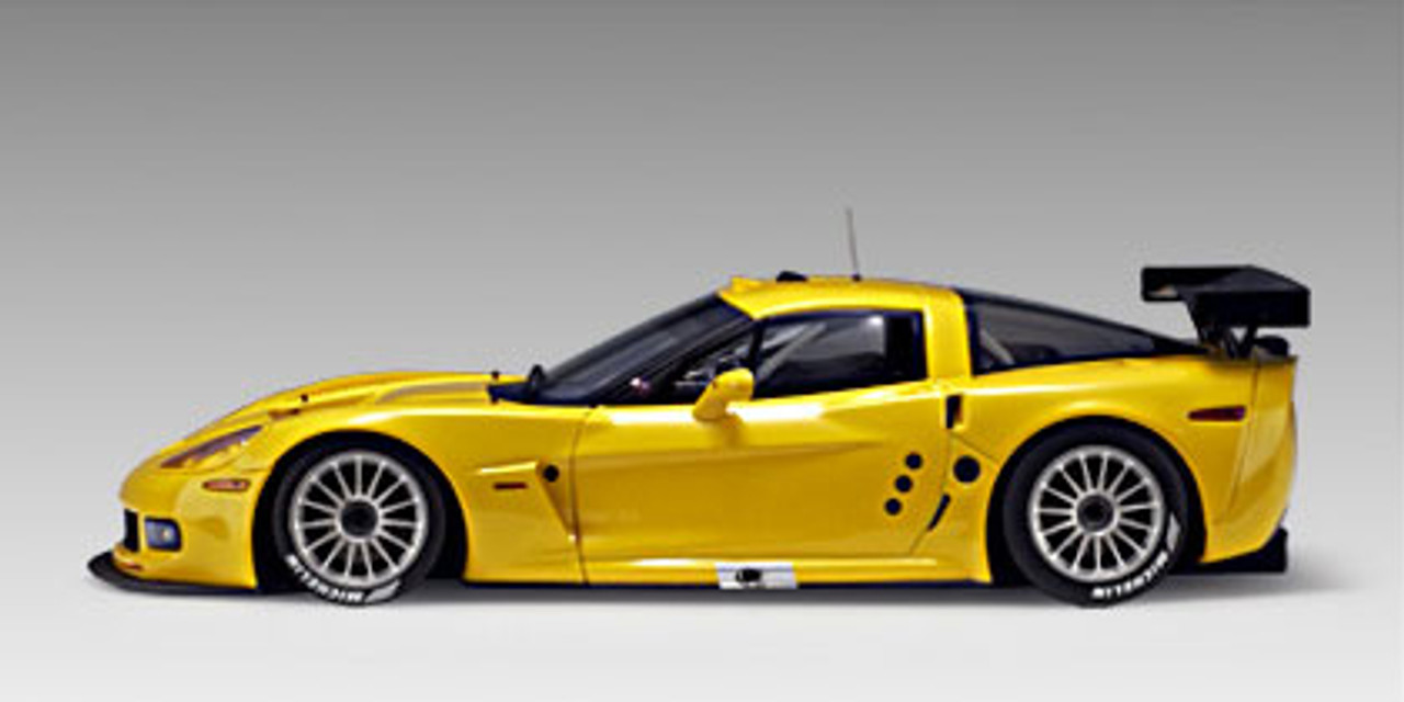 1/18 AUTOart CHEVROLET CHEVY CORVETTE C6R PLAIN BODY VERSION (YELLOW) Diecast Car Model 80551 Limited