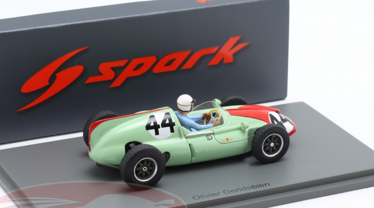 1/43 Spark 1960 Formula 1 Olivier Gendebien Cooper T51 #44 2nd French GP Car Model