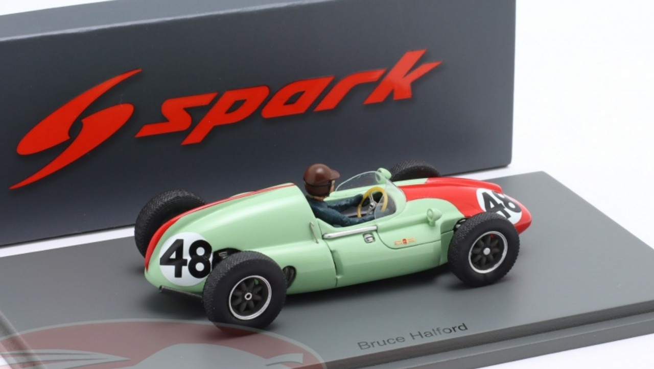 1/43 Spark 1960 Formula 1 Bruce Halford Cooper T51 #48 8th French GP Car Model