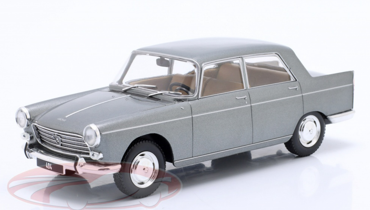 1/24 WhiteBox 1960 Peugeot 404 (Grey Metallic) Car Model