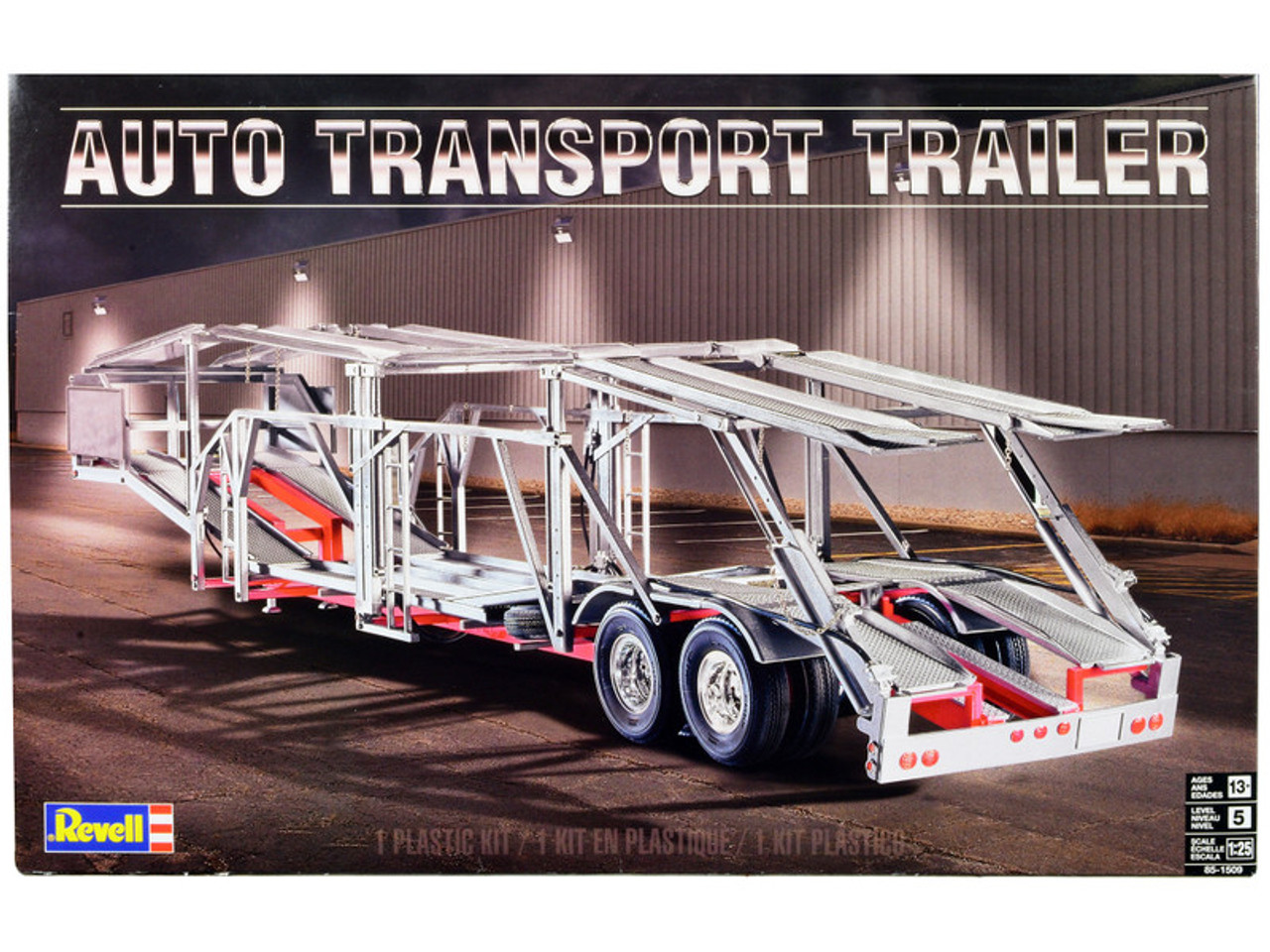 Level 5 Model Kit Auto Transport Trailer 1/25 Scale Model by Revell