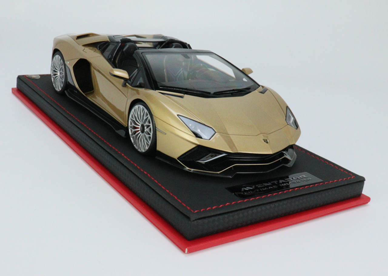 1/18 MR Collection Lamborghini  Aventador Ultimae LP780-4 Convertible car Champagne gold