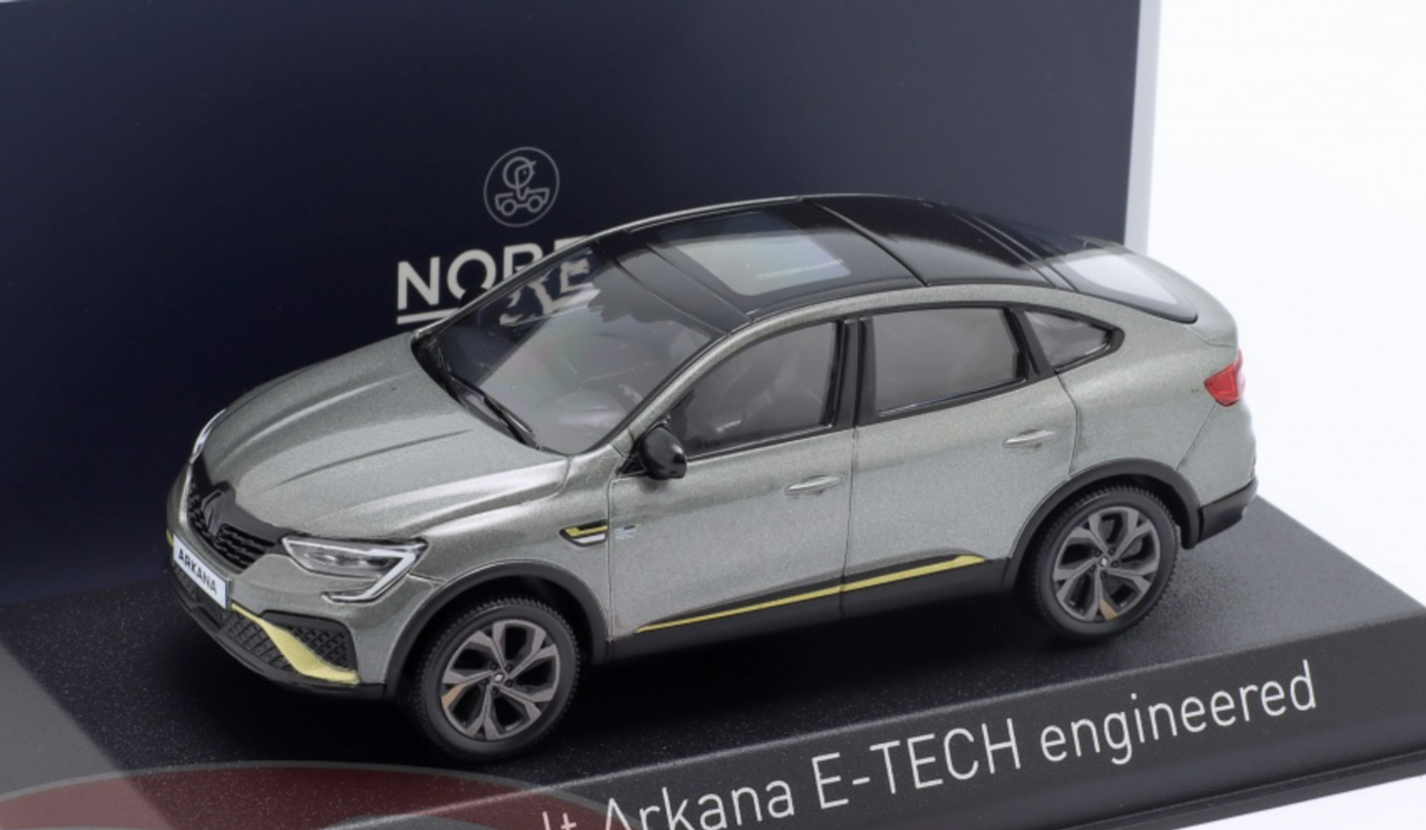 1/43 Norev 2022 Renault Arkana E-Tech Engineered (Grey Metallic) Car Model