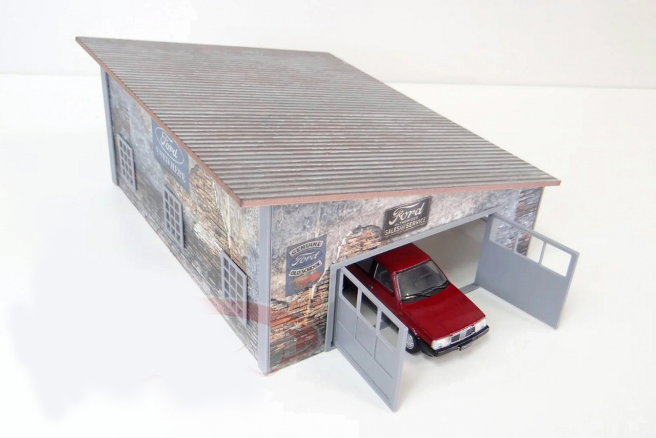 1/43 Dioramatoys Diorama Kit Old Garage Diorama (car model NOT included)