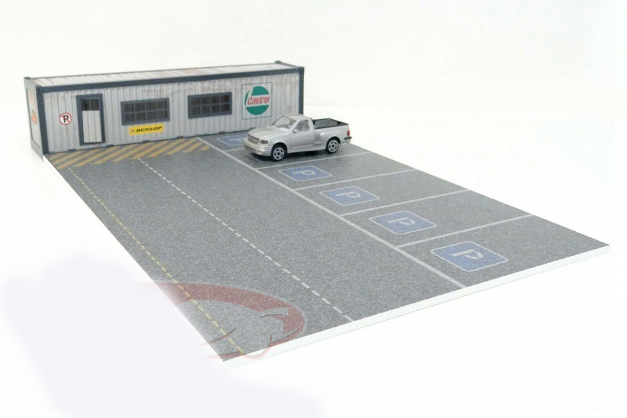 1/43 Dioramatoys Office Container & Parking Lot Diorama (car model NOT included)