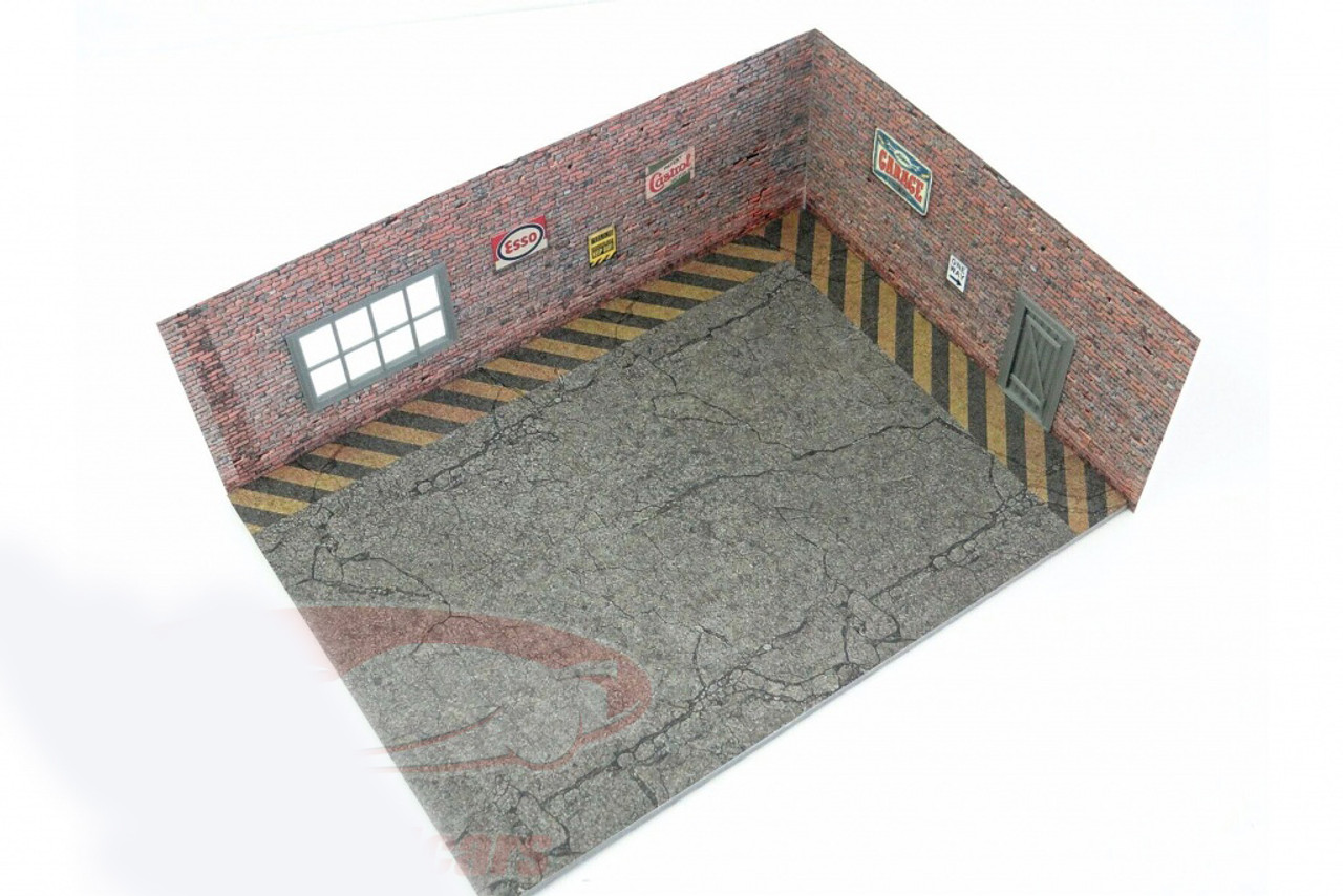 1/43 Dioramatoys Brick Garage Car Service Diorama (car model NOT included)
