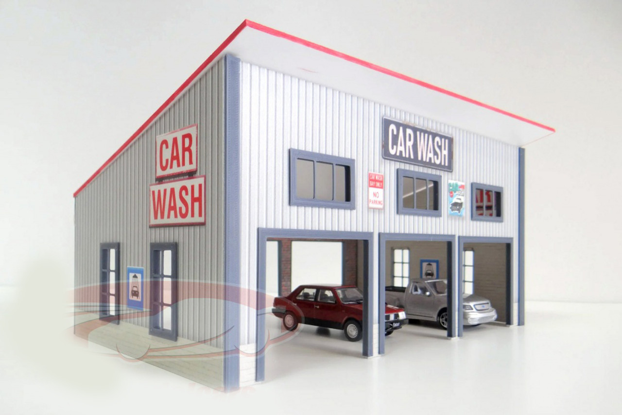 1/43 Dioramatoys Car Wash Building Diorama (car model NOT included)